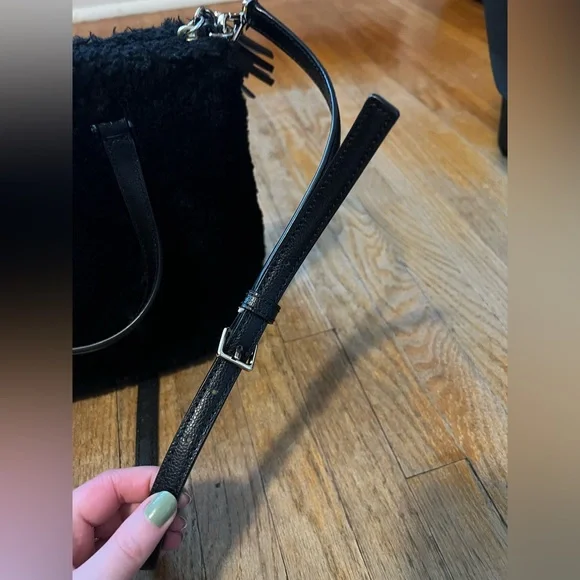 Kate spade faux fur bag in black - Picture 10 of 14